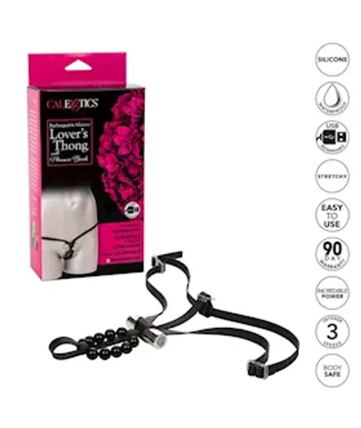 Rechargeable Silicone Lover's Thong With Pleasure Beads — image 19 of 20
