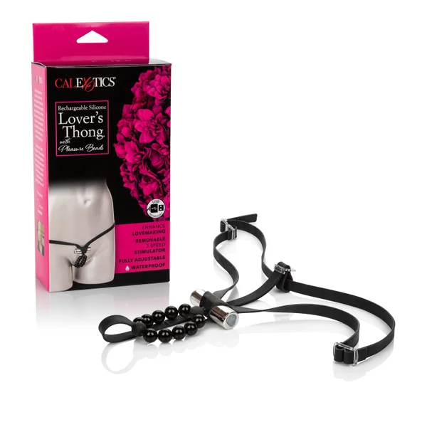 Rechargeable Silicone Lover's Thong With Pleasure Beads — image 22 of 25