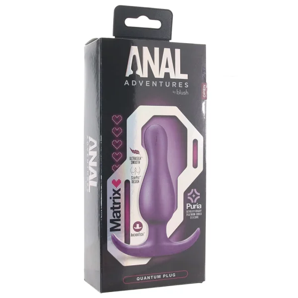 Anal Adventures Matrix Quantum Silicone Butt Plug By Blush - Galactic Purple