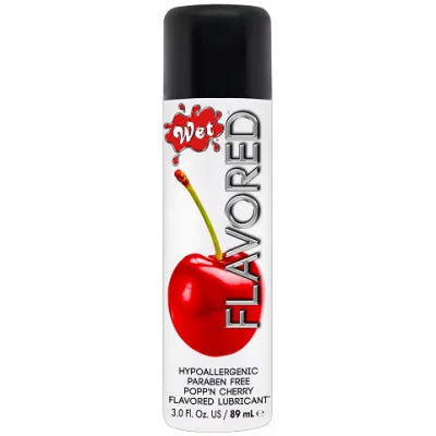 Wet Flavored Water Based Lubricant Popp n Cherry