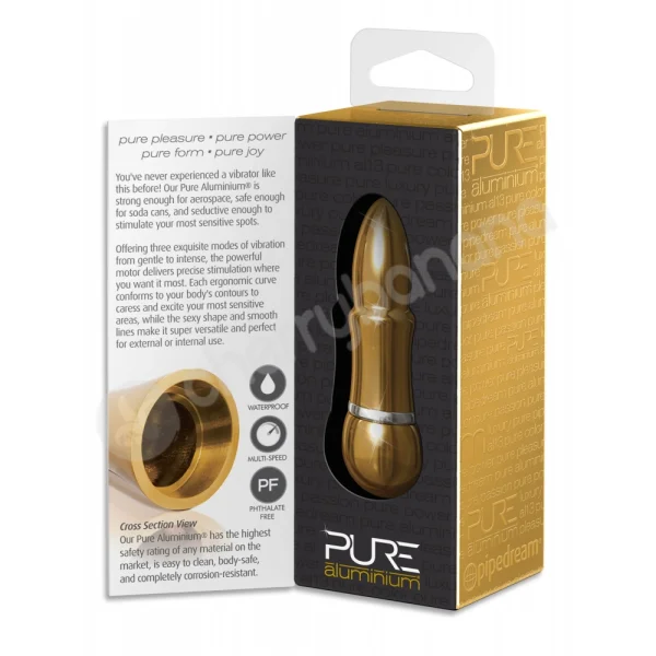 Pure Aluminium Small Gold Bullet Vibrator