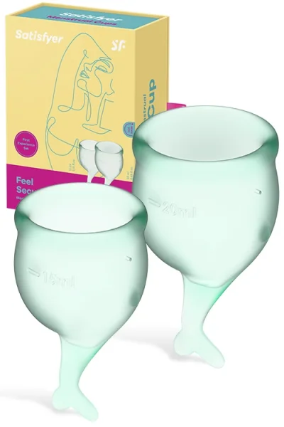 Satisfyer Feel Secure Silicone Menstrual Cups (2 Pce)