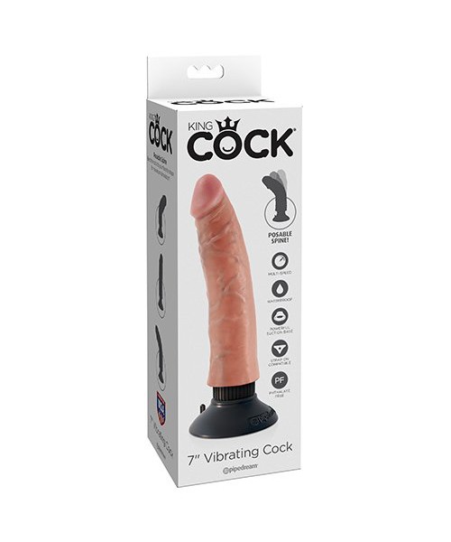 Pipedream King Cock Suction Cup Posable Vibrating Dildo – 7 Inch — image 8 of 8