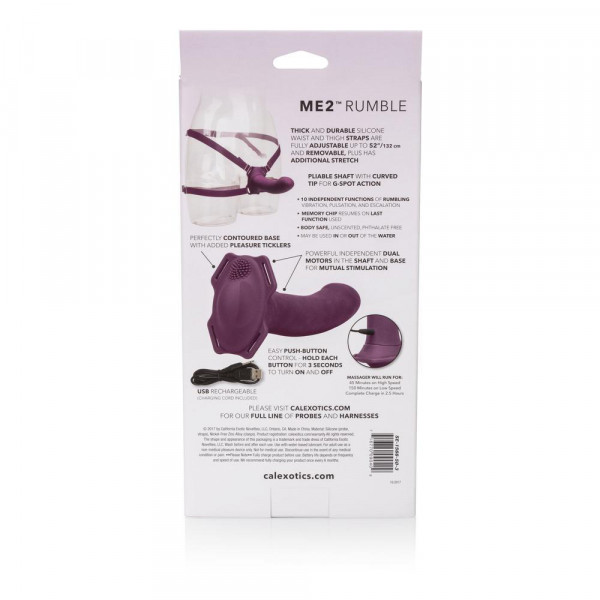 ME2 Rumble Probe Rechargeable Waterproof Silicone Strap-On Harness Vibrator
