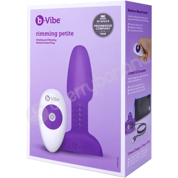 B-Vibe Petite Rimming Sensation Purple Silicone 4.9" Butt Plug