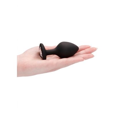 Diamond Heart Butt Plug Large Black Beginner Butt Plug