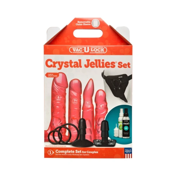 Vac-U-Lock Crystal Jellies Set - Pink