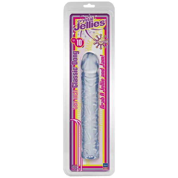 Crystal Jellies Classic Dong 10 Inch - Clear — image 25 of 25