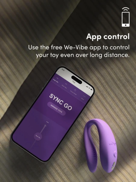 We-Vibe Sync Go App Controlled Rechargeable Clitoral and G-Spot Vibrator