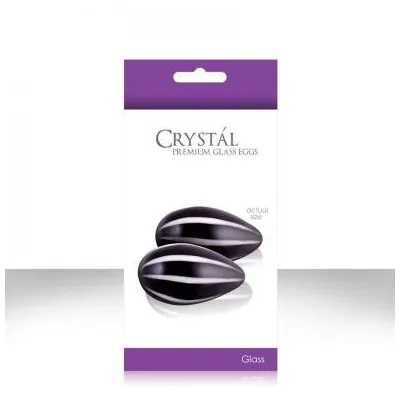 Crystal Premium Glass Eggs Black 1 75 By 1 Inch