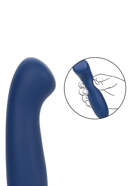 Cashmere Satin G Rechargeable Waterproof Silicone G-Spot Vibrator By CalExotics - Blue