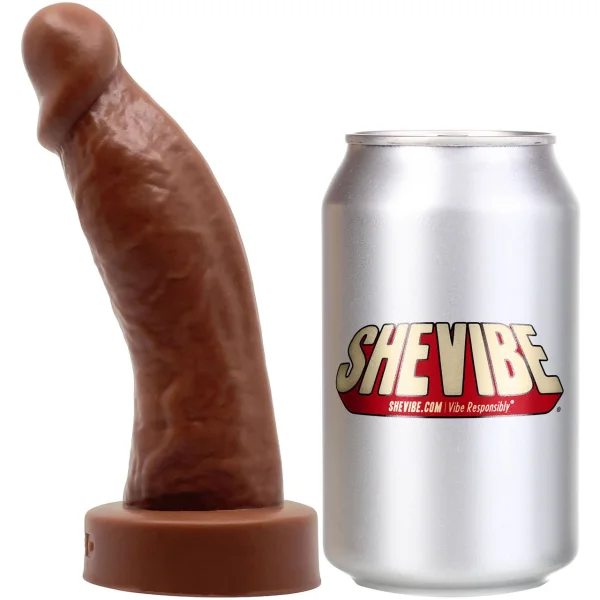 WEE Daddy Diedrich 6.25" Platinum Silicone Realistic Dildo By Dee's Big Daddies - Chocolate