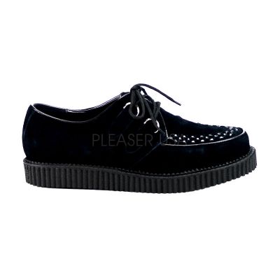 CREEPER 602S 1 P F 1 P F Gothic Rockabilly Punk Black Suede Creeper SIZE 7MENS FINAL SALE