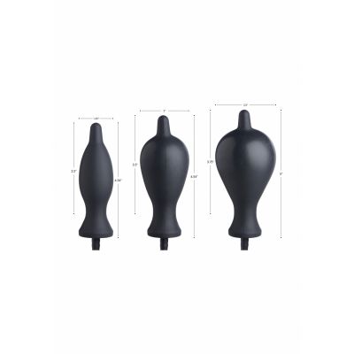 Dark Inflator Silicone Inflatable Plug Black Butt Plugs For Women