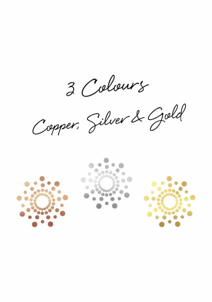 MIMI - Metallic Skin Transfer Decorations - Gold, Silver, Bronze - Vibrating Nipple Stimulator