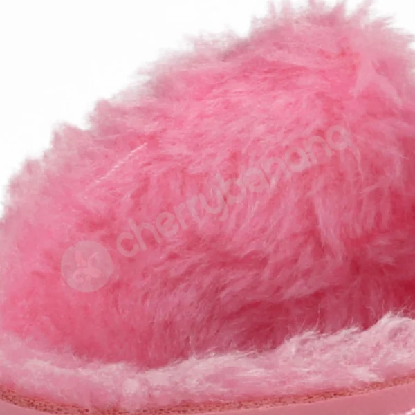 Cherry Banana Pink Faux Leather Fluffy Cuffs
