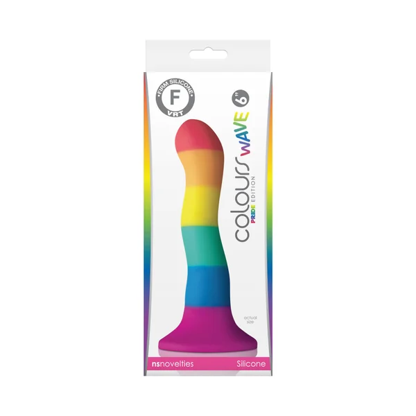 Colours - Wave - Pride Edition - 6" Dildo - Rainbow — image 8 of 8