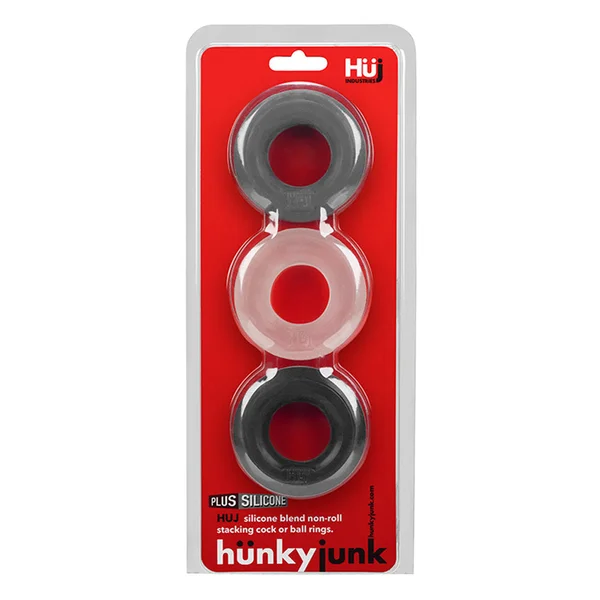Hunkyjunk Huj3 C-Ring 3 Pk - Tar - Multi — image 6 of 8