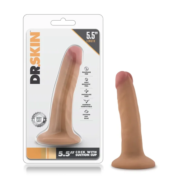Dr. Skin - 5.5 Inch Cock With Suction Cup - Mocha — image 5 of 7