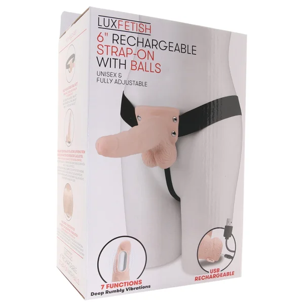 6 Inch Ballsy Hollow Strap-On Vibe