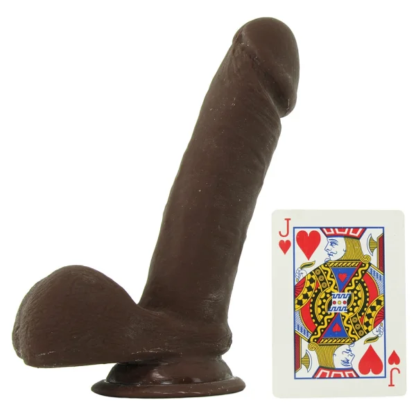 The D - Perfect D 7" Suction Cup Dildo by Doc Johnson - Chocolate