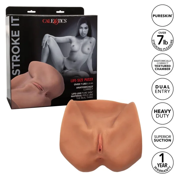Stroke It Life-size Pussy - Brown