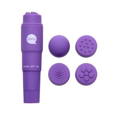 Savvy By Dr Yvonne Fulbright Flirt Velvet Coat Personal Massager Purple