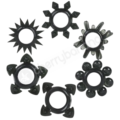 Tower Of Power Black Stretch To Fit Cock Rings