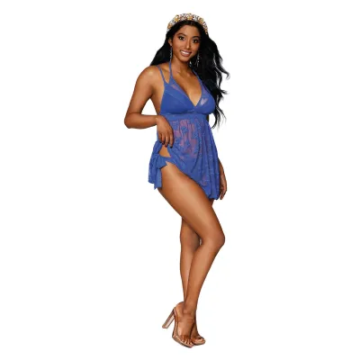 Babydoll and Thong One Size Periwinkle