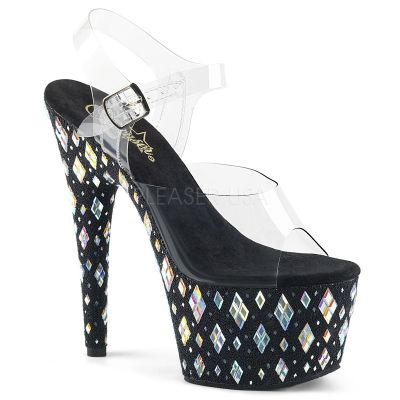 7 inches Heel 2 3 4 inches PF Ankle Strap Sandal w Diamond RS