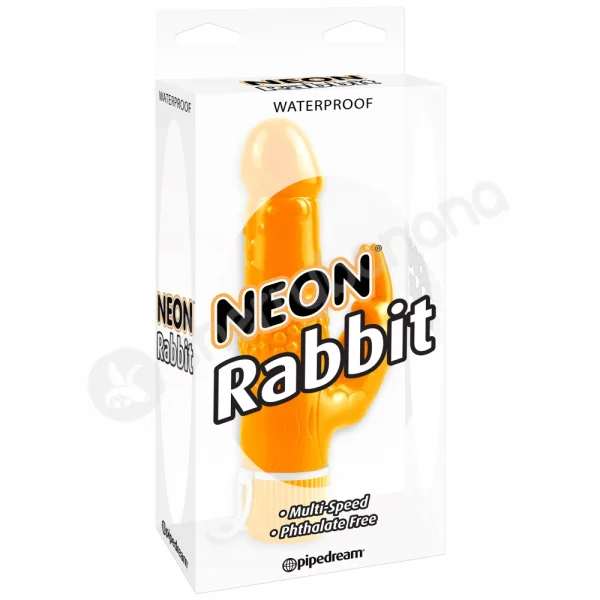 Neon Luv Touch Orange Rabbit Vibrator