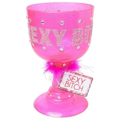 Sexy Bitch Pimp Cup Dark Pink