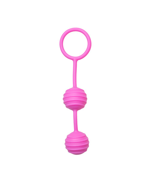 Easytoys Horizontal Ribbed Geisha Balls - Pink