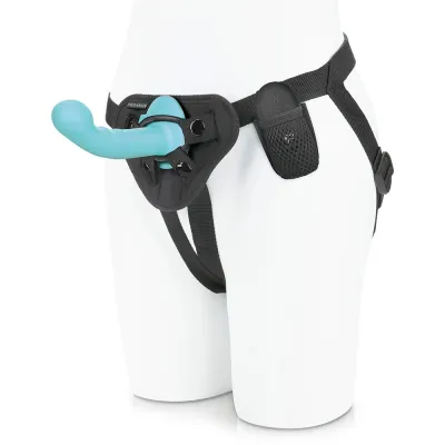 Pegasus 6 Inch Ripple P Spot G Spot Rechargeable Remote Controlled Peg with Adjustable Harness