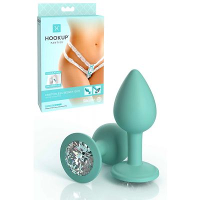 Pipedream Crotchless Secret Gem Panty with Butt Plug