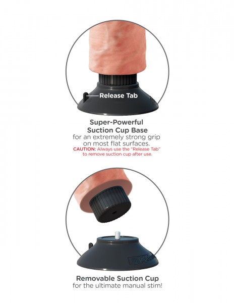Pipedream KingCock - 6" Vibrating Suction Cup Dildo