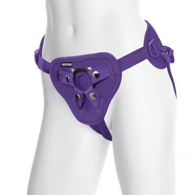 Vac U Lock Supreme harness with Plug Purple