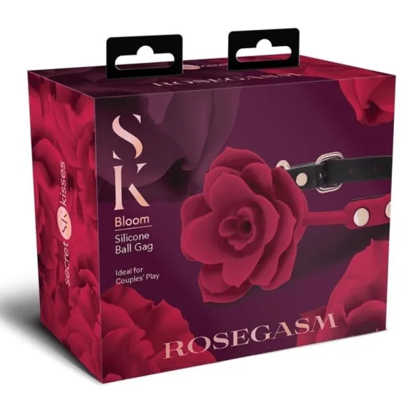 Secret Kisses Rosegasm Bloom Silicone Mouth Gag