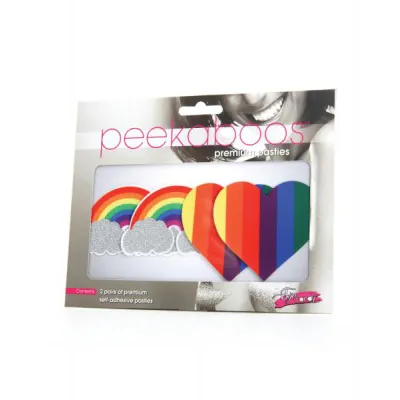 Peekaboos Pride Glitters Rainbows Hearts Pack Of 2