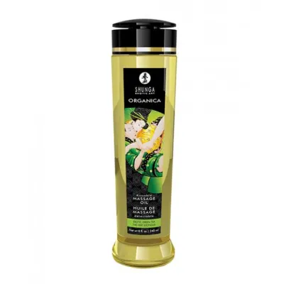 Shunga Organic Kissable Massage Oil 8 5 Oz Exotic Green Tea