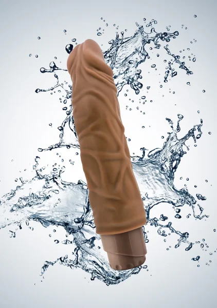 Dr. Skin - Cock Vibe 10 - 8.5 Inch Vibrating Cock  - Mocha