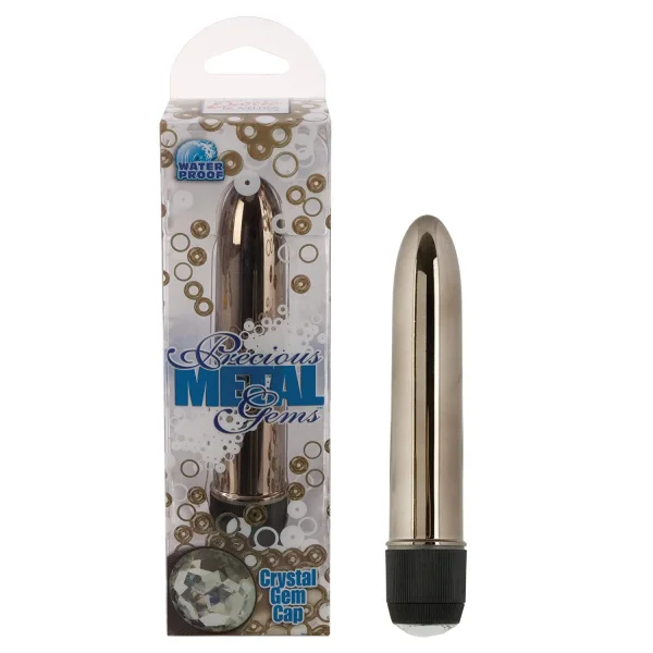 Precious Metal Gems - Gun Metal Vibe With Crystal Cap