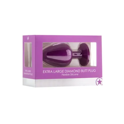 Extra Large Diamond Butt Plug Purple