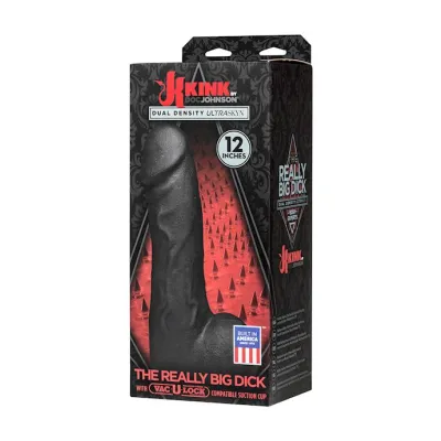 The Really Big Dick Suction Cup Dildo Black 12 Inch