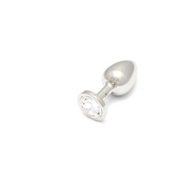 Rosebuds Stainless Steel Butt Plug Clear Swarovski Crystal 2 Sizes