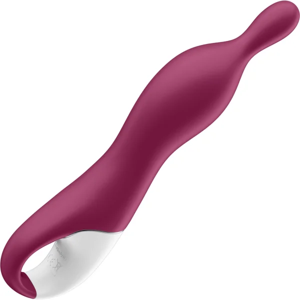 Satisfyer A-Mazing 1 Rechargeable Waterproof 12-Function A-Spot Vibrator - Berry
