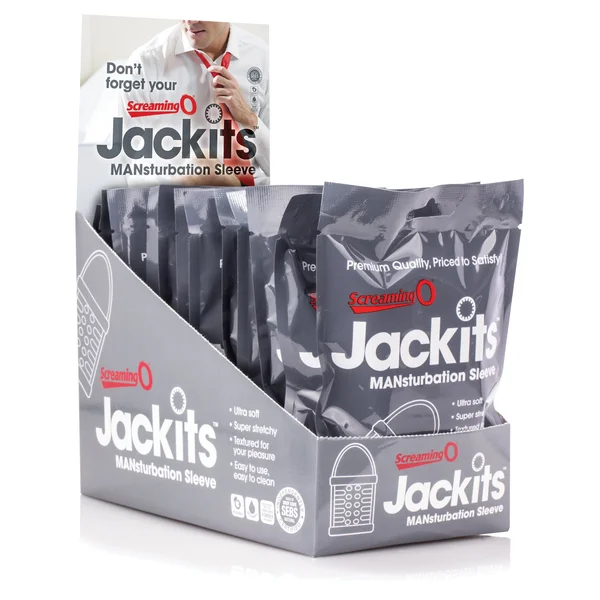 Jackits Mansturbation Sleeve - 12 Count Pop Box  Display - Clear — image 9 of 15