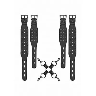 Ouch Skulls And Bones Hogtie With Spikes Black One Size