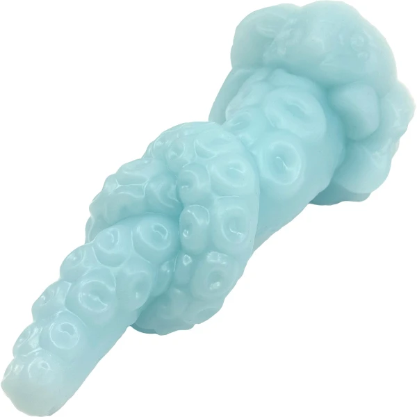 Uncover Creations Tentacle Knot II Glow In The Dark 8" Silicone Fantasy Dildo - Deep Dive Blue