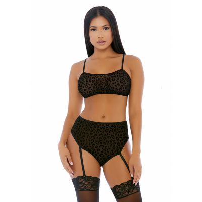 Lustful Leopard Cami Lingerie Set Black Steamy Lingerie
